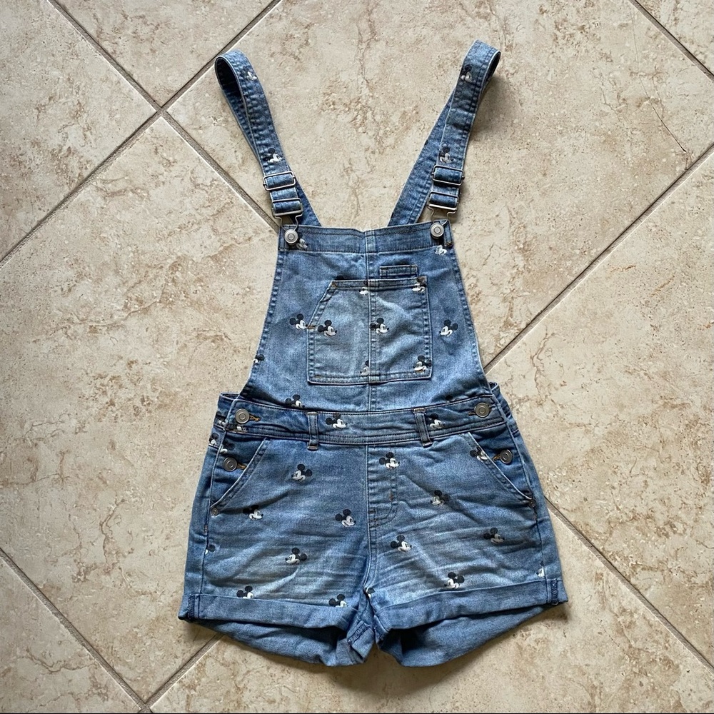 Disney Mickey Mouse Denim Romper Overalls